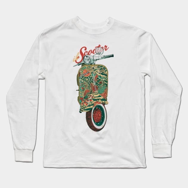 il Scooter Long Sleeve T-Shirt by yoshi_amtha